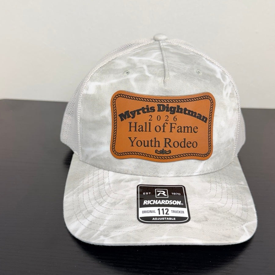 Myrtis Dightman Richardson 112 Mossy Oak Elements Bonefish cap, front view of actual cap